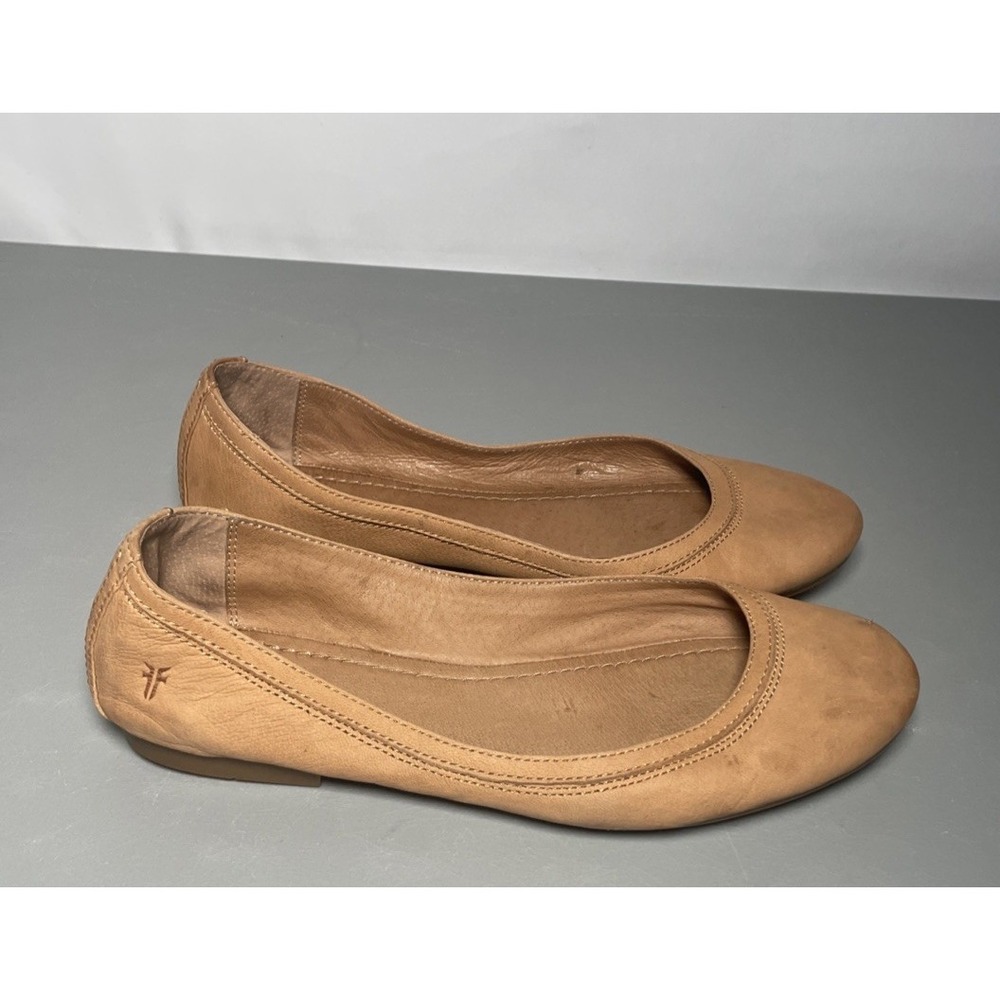 Frye Womens Carson Ballet Shoes Size 9.5 M Leather Flat Slip On Casual Comfort